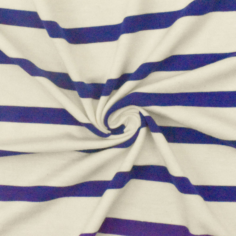 1 Yard Aquarium Blue Ivory Stripe Spandex Rayon Modal Jersey Knit Fabric For Dresses And Blouses 59 Inches Width