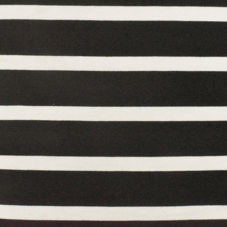 1 Yard Black Ivory Stripe Spandex Rayon Modal Jersey Knit Fabric For Blouses And Dresses 59 Inches Width