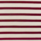 1 Yard Wine Red Ivory Stripe Spandex Rayon Modal Jersey Knit Fabric For Dresses And Blouses 58 Inches Width