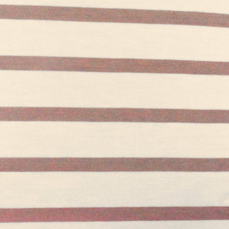 1 Yard Dusty Pink Ivory Stripe Spandex Rayon Modal Jersey Knit Fabric For Blouses And Dresses 58 Inches Width