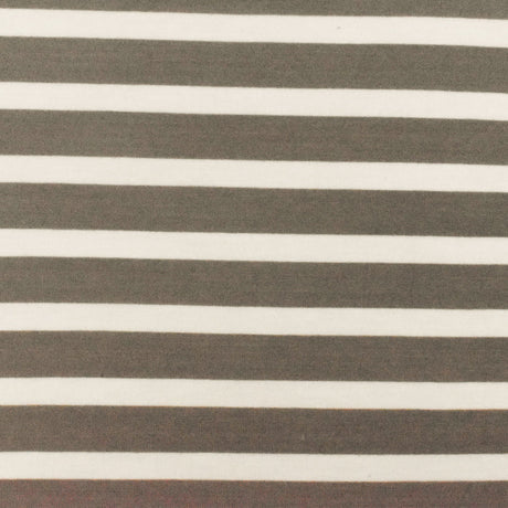 1 Yard Taupe Gray Ivory Stripe Spandex Rayon Modal Jersey Knit Fabric For Dresses And Blouses 58 Inches Width