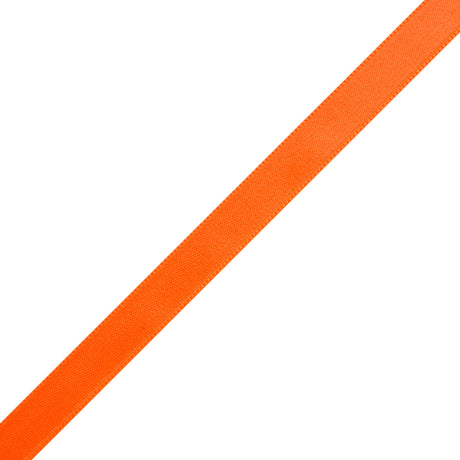 3/8" Neon Orange Double Face French Satin Ribbon