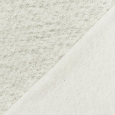 1 Yard Light Ivory Slub Poly Cotton Spandex Jersey Knit Fabric For Blouses And Dresses 60 Inches Width