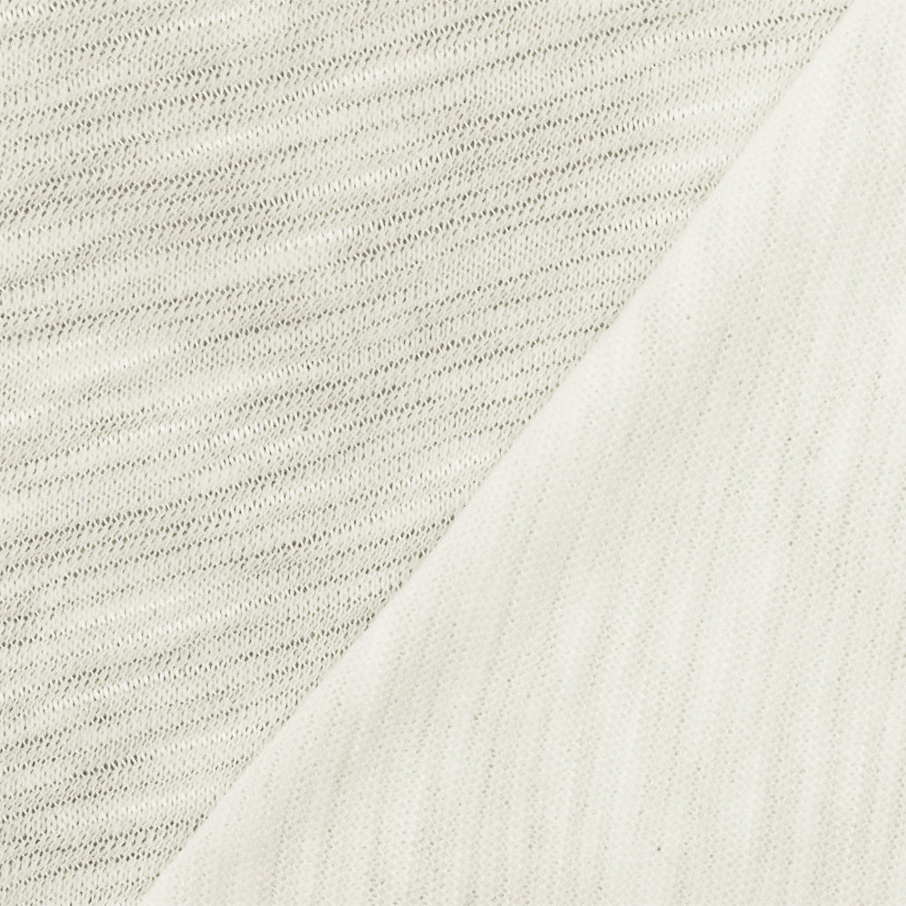 1 Yard Ivory Slub Stretch Spandex Rayon Jersey Knit Fabric For Overlays And Dresses 68 Inches Width