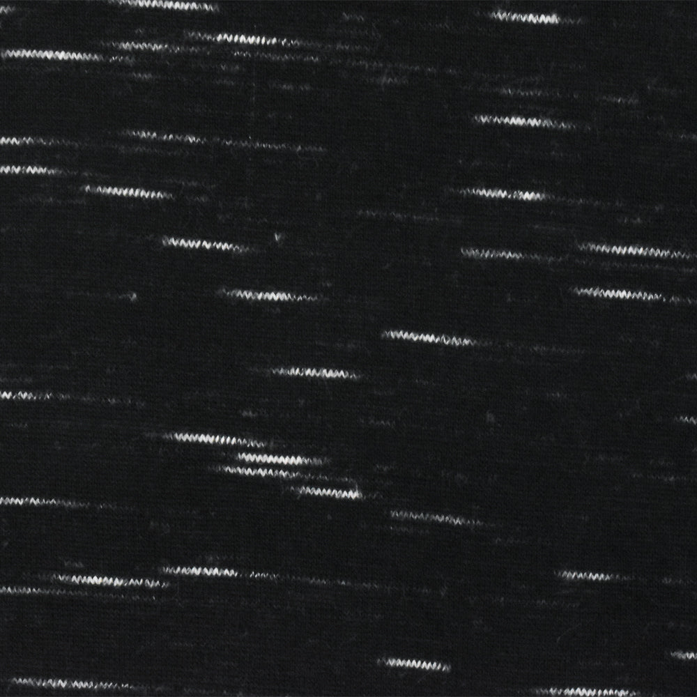 1 Yard Black White Slub Spandex Rayon Jersey Knit Fabric For Blouses And Activewear 60 Inches Width