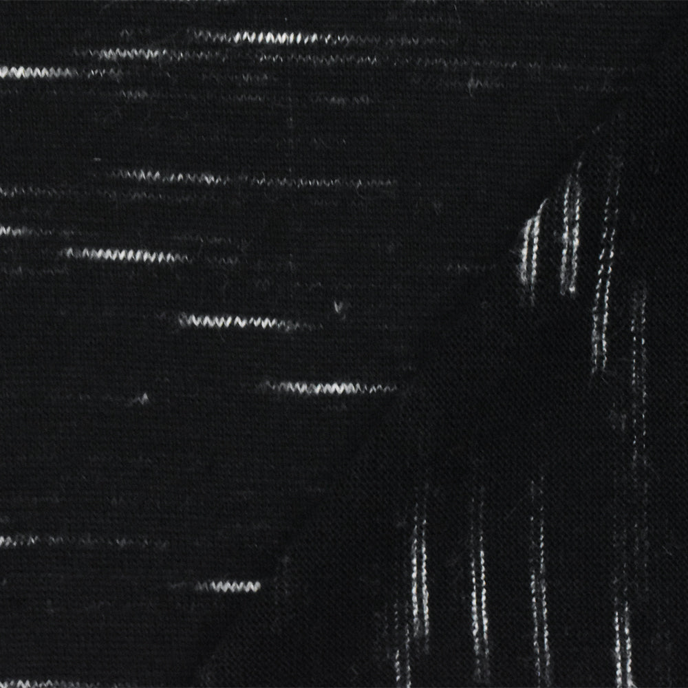 1 Yard Black White Slub Spandex Rayon Jersey Knit Fabric For Blouses And Activewear 60 Inches Width
