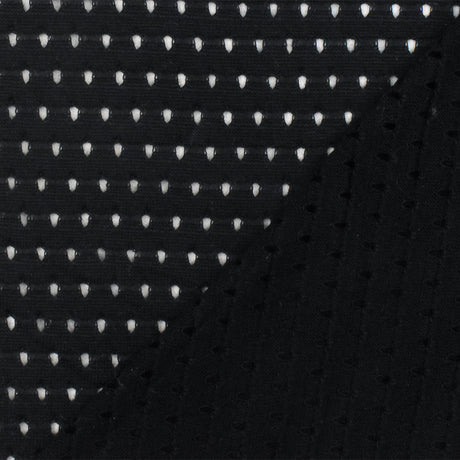 1 Yard Black Spandex Rayon Athletic Mesh Knit Fabric For Activewear And Dresses 49 Inches Width