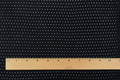 1 yarda de tela de punto de malla atlética de rayón con spandex negro para ropa deportiva y vestidos, ancho de 49 pulgadas