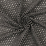 1 Yard Smoke Gray Spandex Rayon Athletic Mesh Knit Fabric For Activewear And Blouses 56 Inches Width