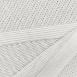 1 Yard White Stripe Poly Spandex Athletic Mesh Knit Fabric For Dancewear And Activewear 58 Inches Width