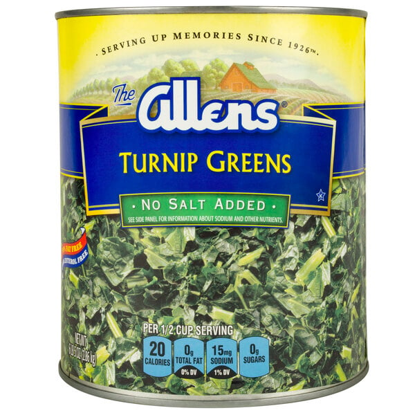 Chopped Turnip Greens - #10 Can - 6/Case