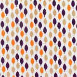 1 Yard White Purple Multi Leaf Cotton Spandex Jersey Knit Fabric Stretch Soft 59 Inches Width