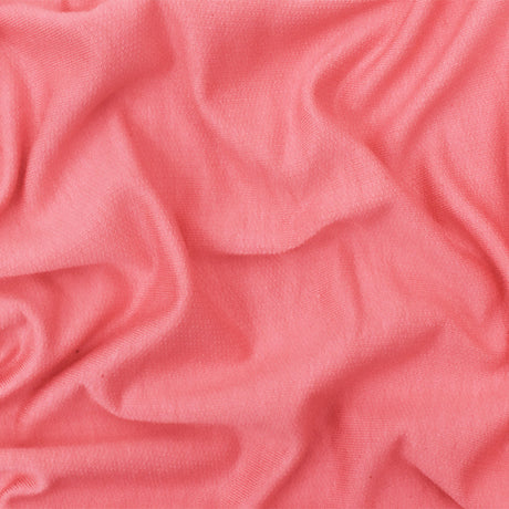 1 Yard Fruit Pink Bamboo Spandex Baby French Terry Knit Fabric For Blouses And Activewear 59 Inches Width
