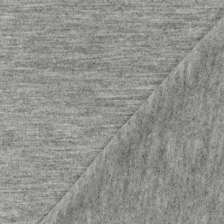 1 yarda de tela de punto jersey de rayón super modal con spandex gris jaspeado claro, para vestidos y ropa deportiva, ancho de 59 pulgadas