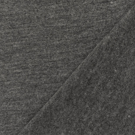1 yarda de tela de punto jersey de rayón super modal con spandex gris jaspeado oscuro, para blusas y ropa deportiva, ancho de 59 pulgadas