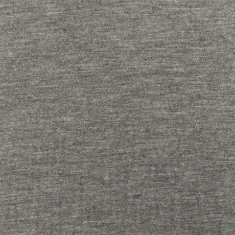 1 yarda de tela de punto jersey de rayón super modal con spandex gris jaspeado simple, para vestidos y camisetas básicas, ancho de 59 pulgadas