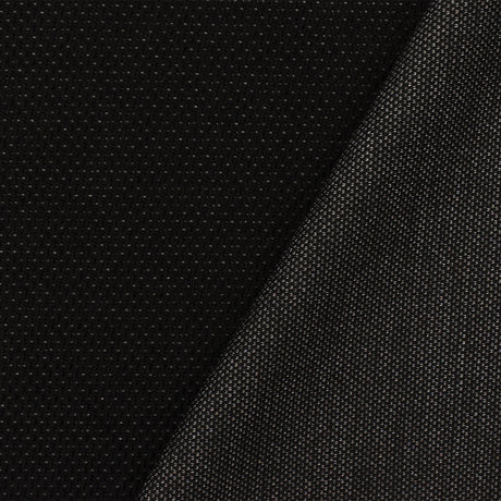 1 Yard Black-Gray Texture Stretch Poly Spandex Double Knit Fabric Features a Pique-Like Pattern with a Soft, Textured Hand 66" Width