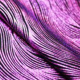 Strands Holo Nylon Spandex Fabric - Assorted Colors, Wavy Zebra Pattern, 58/60" Width (1 Yard)