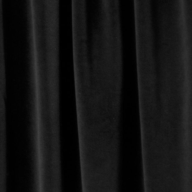 Black Velvet Drapery Upholstery Fabric - Black, Matte Velour, 54" Width (1 Yard)