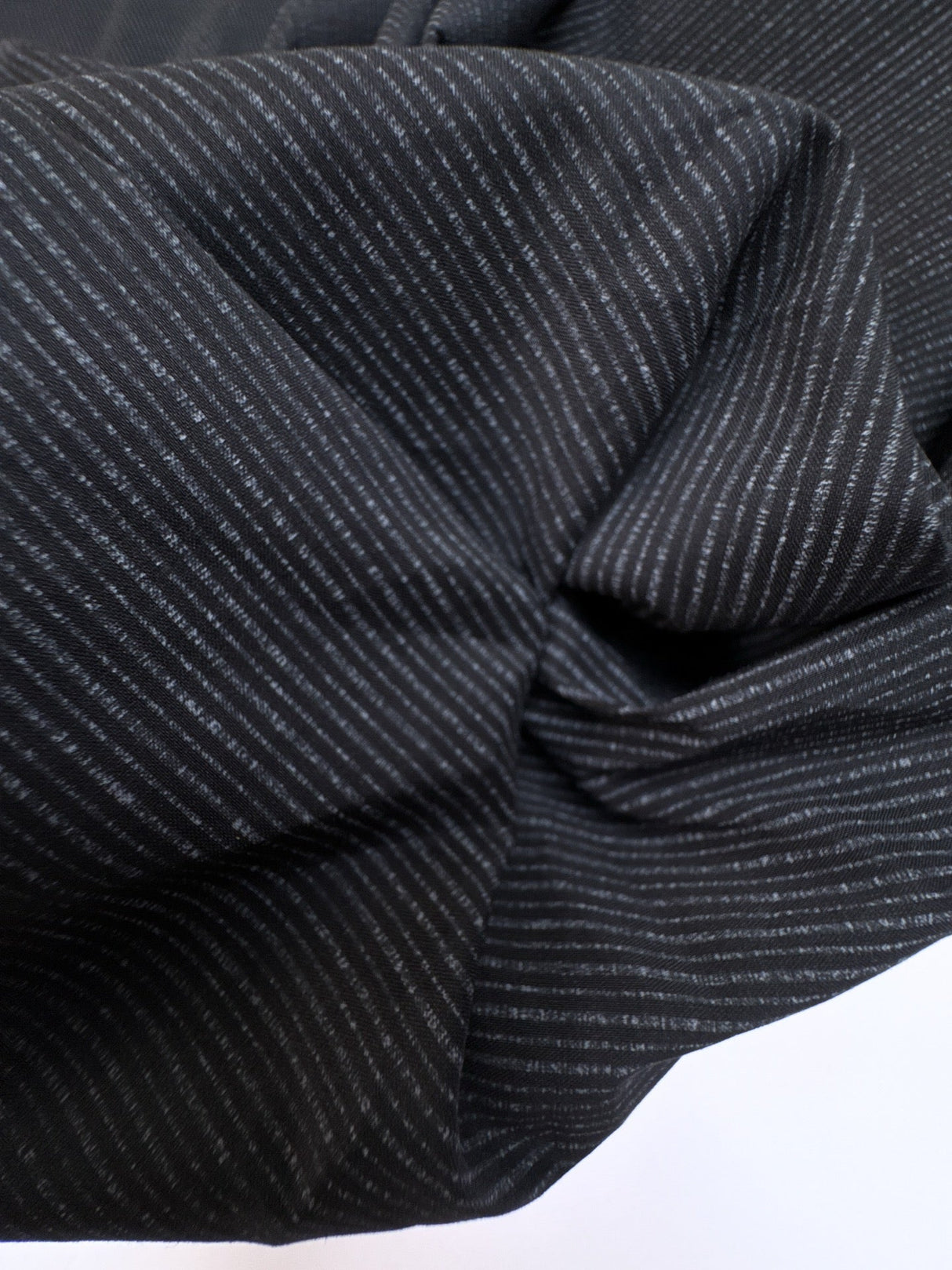 Cotton Elastane Twill Gray Black Melange