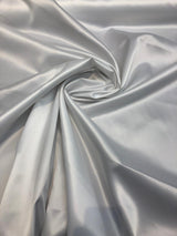 Polyana White Artificial Silk Polyester Fabric - White Solid, 54" Width (1 Yard)
