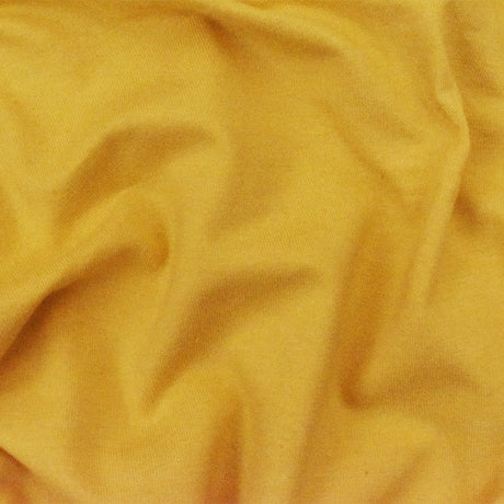 1 yarda de tela de punto jersey de algodón con spandex amarillo sólido y elástico, material suave y ligero con acabado mate, ancho de 60"