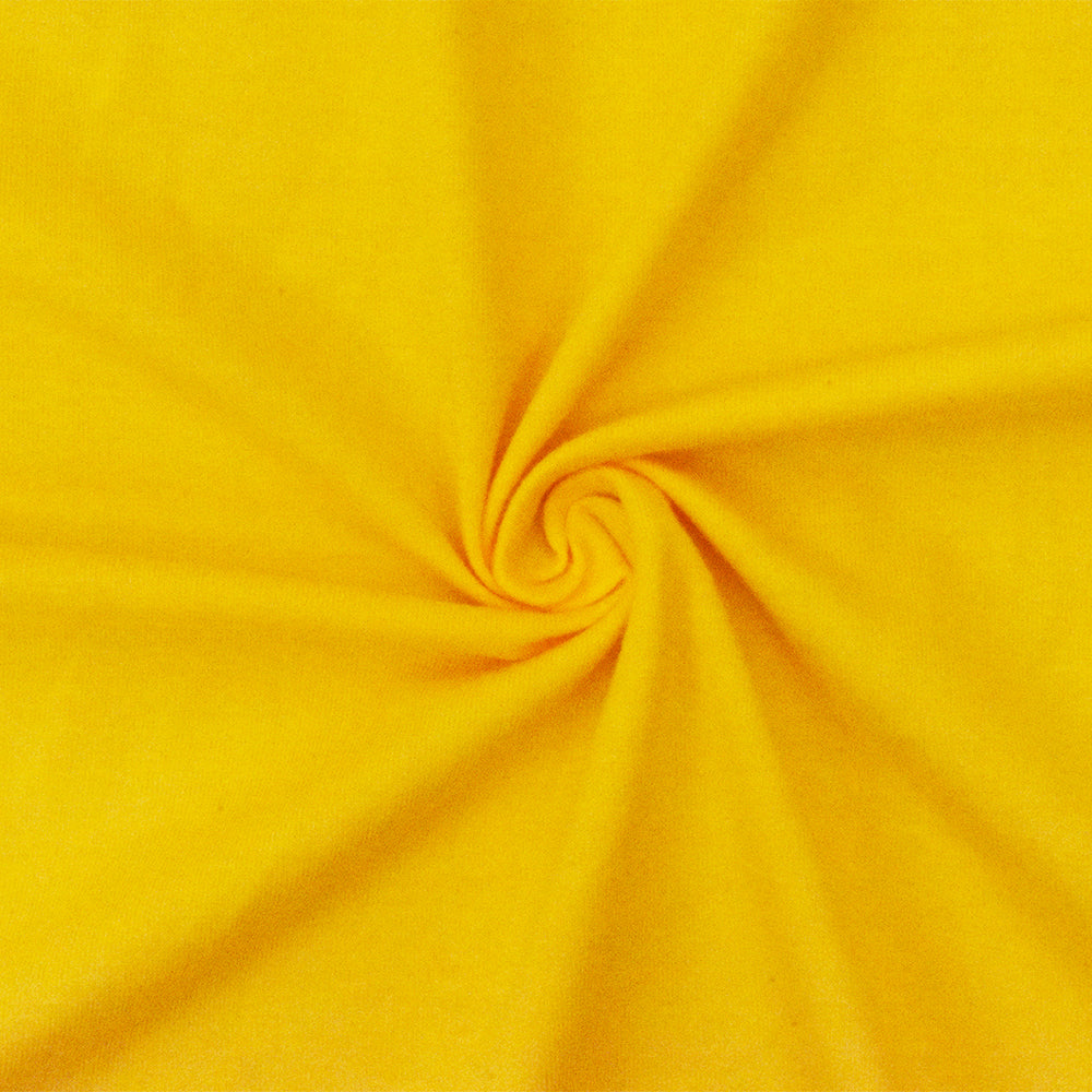 1 Yard Yellow Solid Stretch Cotton Spandex Jersey Knit Fabric, Ensures Comfort, Flexibility, and Easy Movement 60" Width