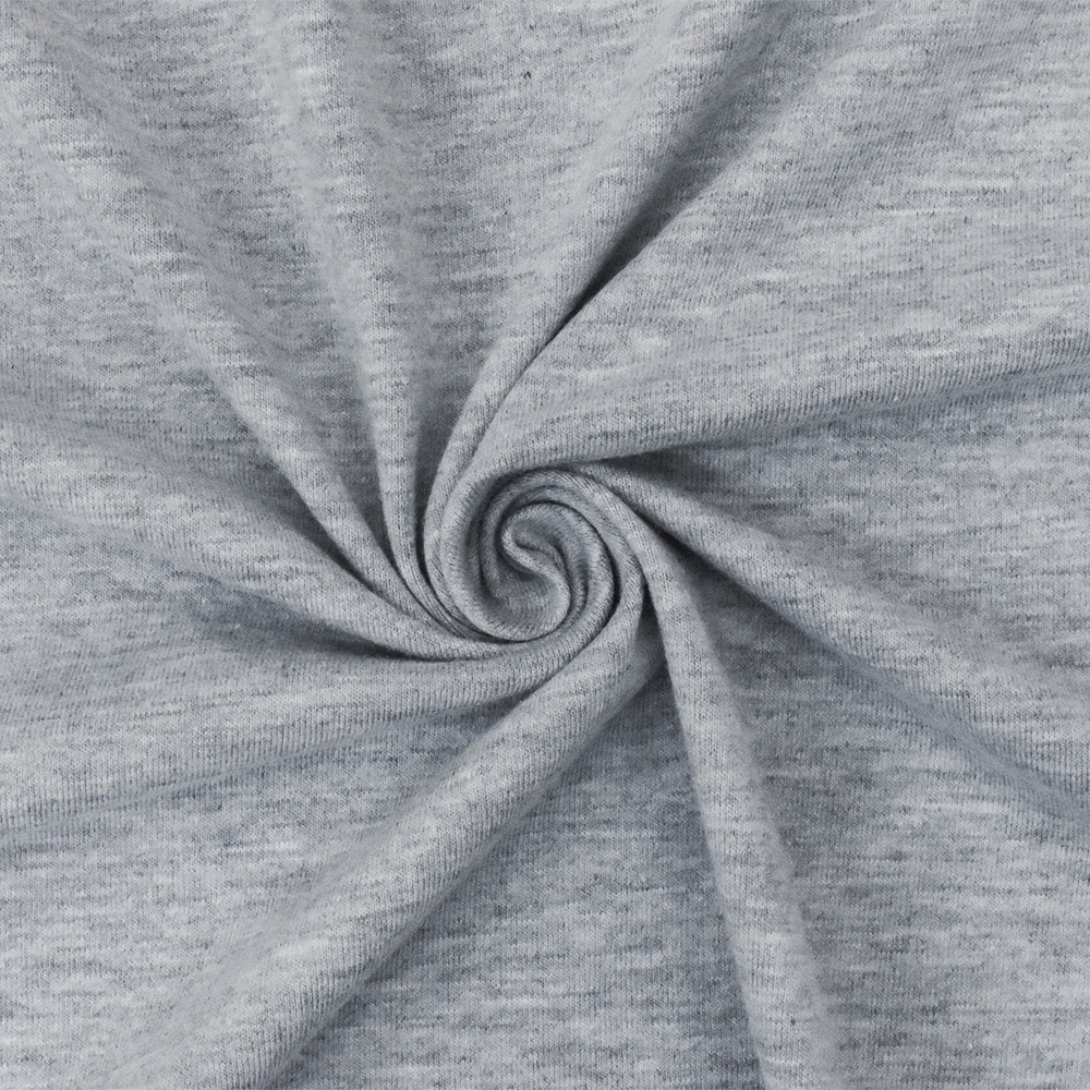 1 Yard Heather Gray Stretch Poly Cotton Spandex Jersey Knit Fabric Offering Comfort, Flexibility & Versatile Everyday Apparel Projects 59" Width