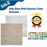 1 Yard Stats Sheer Wide Polyester Flame Retardant