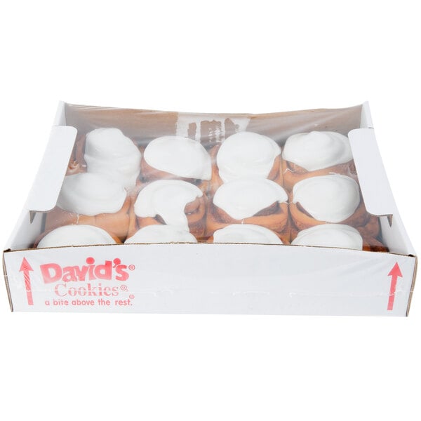 David's Cookies Old Fashioned Iced Cinnamon Rolls 6 oz. - 24/Case