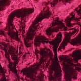 1 Yard Red Solid Stretch Poly Spandex Crushed Knit Velvet Fabric, mooth Hand Feel in Every Garment 64" Width