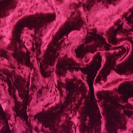 1 Yard Red Solid Stretch Poly Spandex Crushed Knit Velvet Fabric, mooth Hand Feel in Every Garment 64" Width