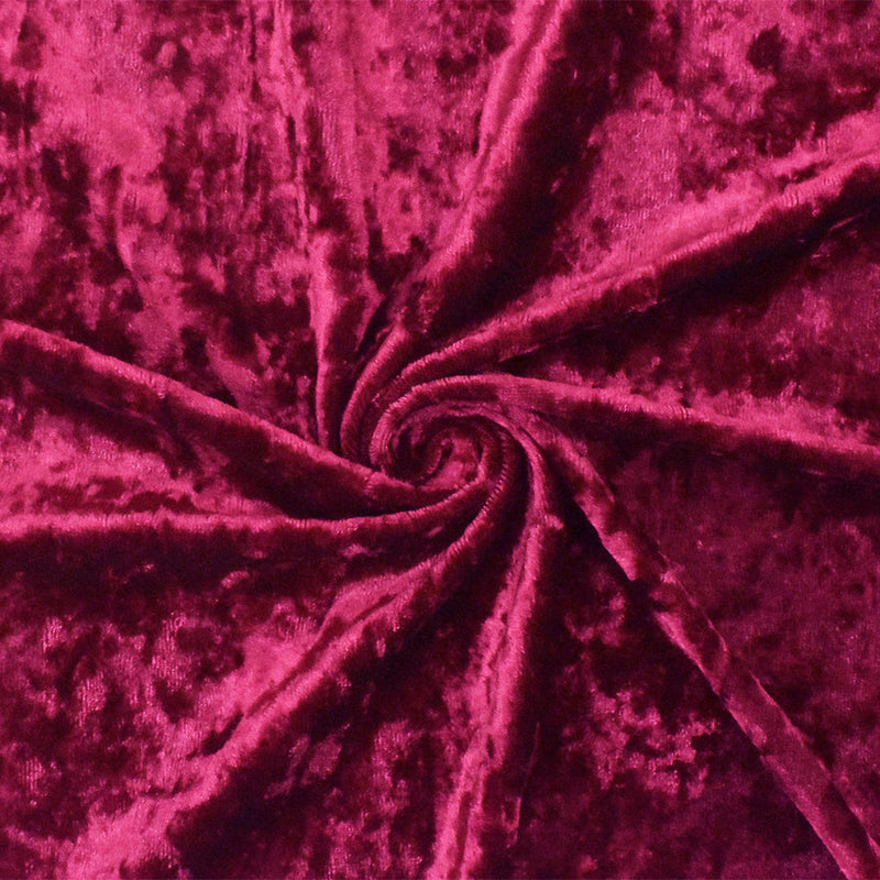 1 Yard Red Solid Stretch Poly Spandex Crushed Knit Velvet Fabric, mooth Hand Feel in Every Garment 64" Width