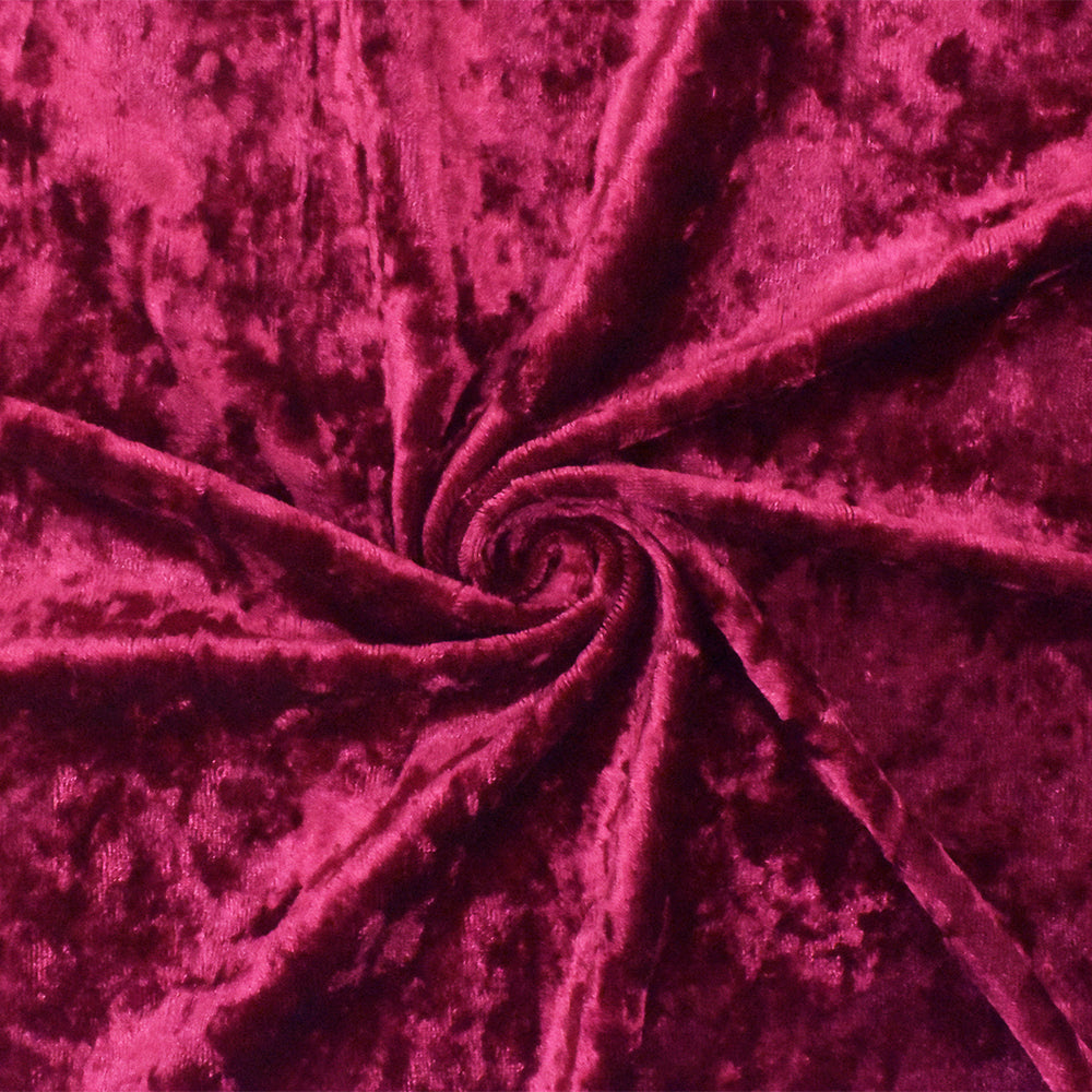1 Yard Red Solid Stretch Poly Spandex Crushed Knit Velvet Fabric, mooth Hand Feel in Every Garment 64" Width