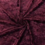 1 Yard Wine Red Solid Stretch Poly Spandex Crushed Velvet Knit Fabric Perfect for Luxurious Activewear 62" Width