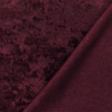 1 Yard Wine Red Solid Stretch Poly Spandex Crushed Velvet Knit Fabric Perfect for Luxurious Activewear 62" Width