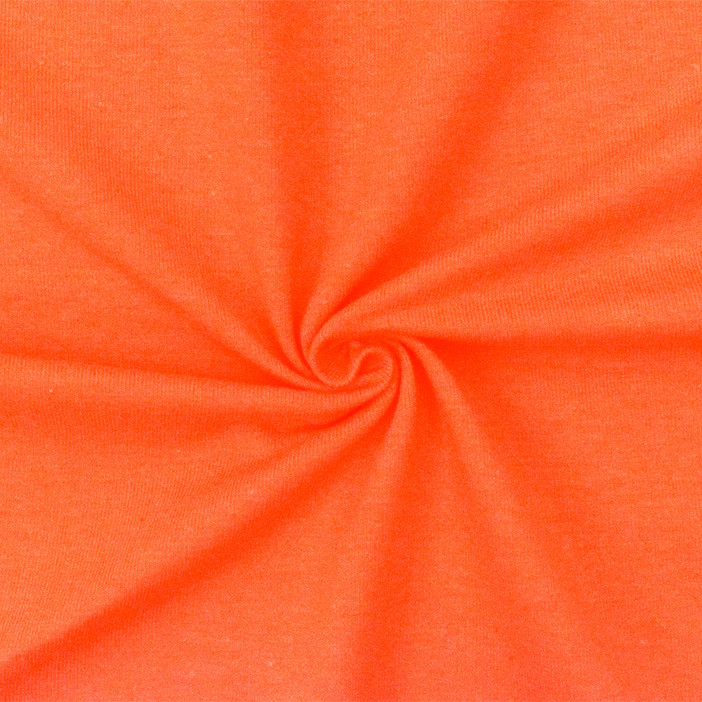 1 Yard Orange Solid Stretch Cotton Spandex Jersey Knit Fabric For Versatile Activewear and Apparel Use 61" Width