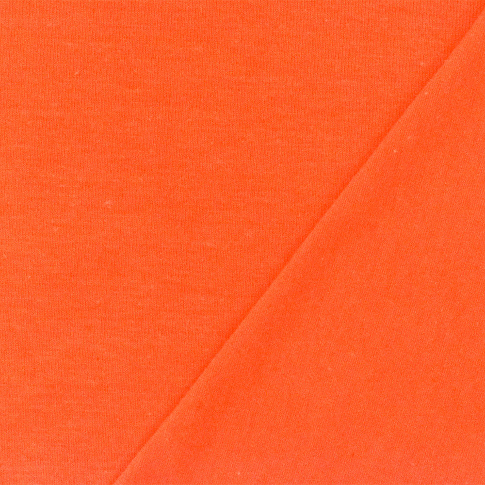 1 Yard Orange Solid Stretch Cotton Spandex Jersey Knit Fabric For Versatile Activewear and Apparel Use 61" Width