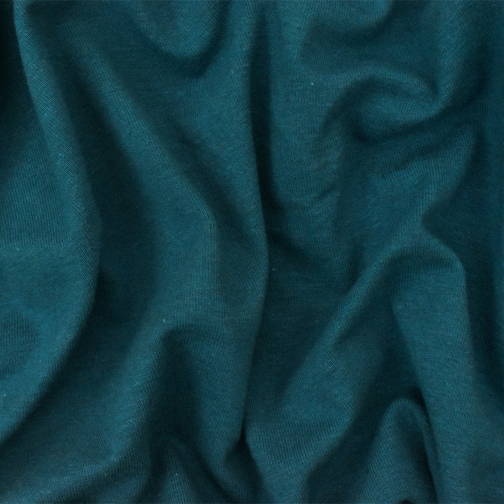 1 Yard Dark Teal Solid Stretch Cotton Spandex Jersey Knit Fabric, Perfect for Stylish and Comfortable Clothing Designs 60" Width