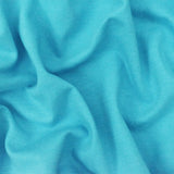 1 Yard Aqua Blue Solid Stretch Cotton Spandex Jersey Knit Fabric 60" Width