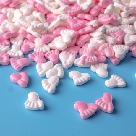 Oasis Supply Baby Shower Sprinkles & Sugar Shapes ? Edible Decorations for Cakes, Cupcakes, and Cookies ? Gender Reveal, Boy, Girl, and Neutral Party Baking Decorations (Baby Feet - Pink)
