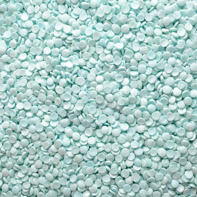 Oasis Supply Baby Shower Sprinkles & Sugar Shapes. Edible Decorations for Cakes, Cupcakes, and Cookies. Gender Reveal, Boy, Girl, and Neutral Party Baking Decorations (Pearl Quins - Blue)