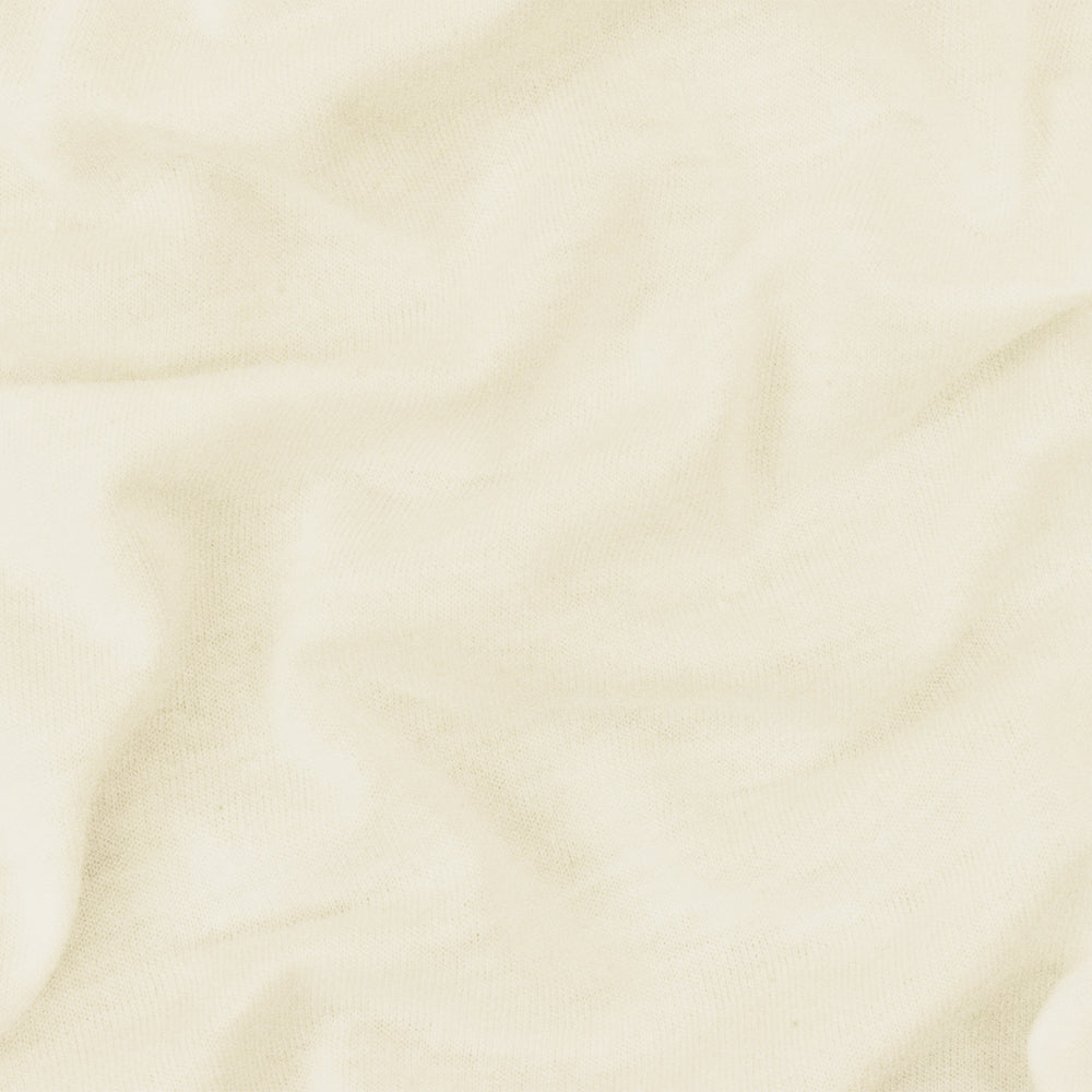 1 Yard Ivory Cotton Semi-Sheer Stretch Spandex Jersey Knit Fabric Ensures Breathability & Comfort 66" Width