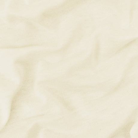1 Yard Ivory Cotton Semi-Sheer Stretch Spandex Jersey Knit Fabric Ensures Breathability & Comfort 66" Width
