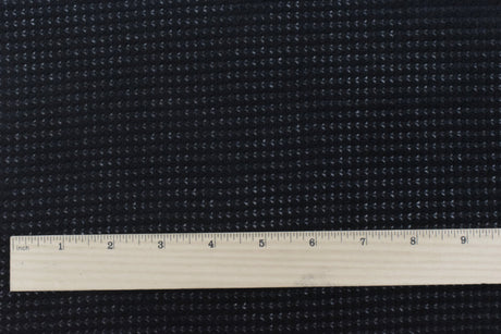 1 yarda de tela de punto suéter térmica con mezcla de poliéster elástica tipo malla en negro sólido, ancho de 58 pulgadas
