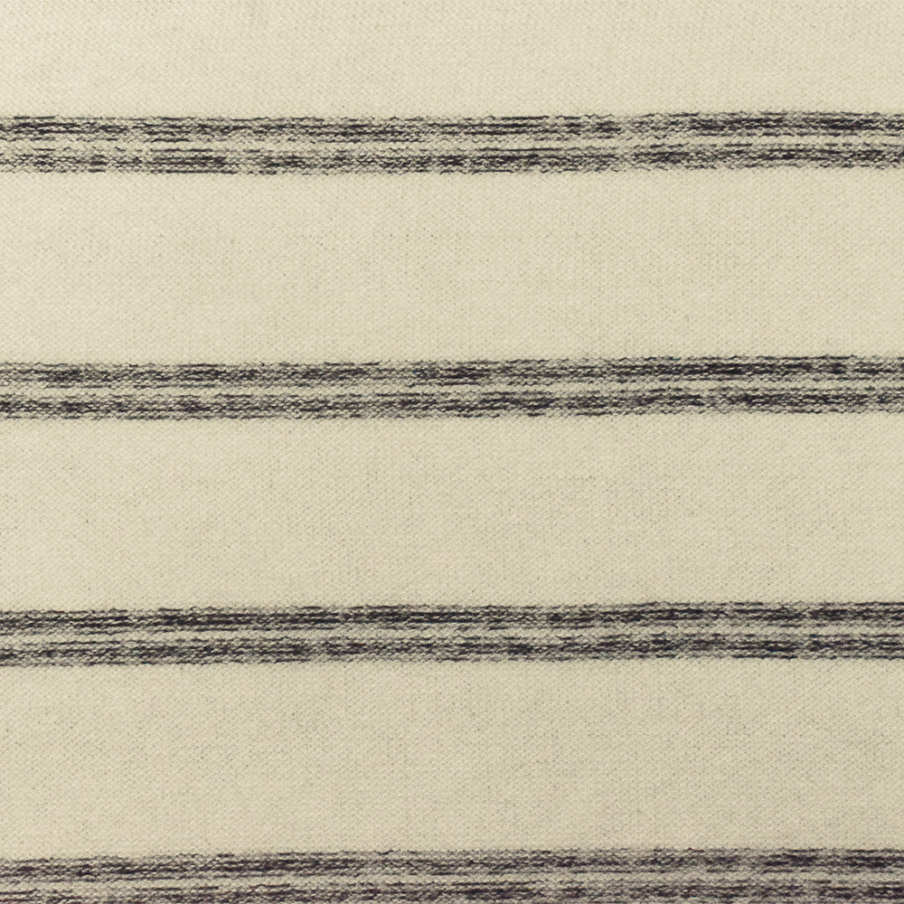 1 Yard Gray Ivory Stripe Stretch Poly Blend Brushed Face Jersey Knit Fabric, Comfortable Stretch And Recovery For Activewear 55" Width