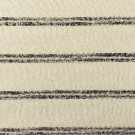 1 Yard Gray Ivory Stripe Stretch Poly Blend Brushed Face Jersey Knit Fabric, Comfortable Stretch And Recovery For Activewear 55" Width