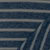 1 Yard Blue Gray Stripe Stretch Spandex Soft Rayon Blend Jersey Knit Fabric 54" Width
