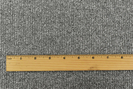 1 Yard Black White Texture Stretch Poly Blend Brushed Back Knit Fabric for Activewear 55" Width