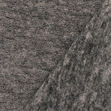 1 Yard Gray Black Slub Stretch Poly Blend Brushed Back Jersey Knit Fabric 55" Width